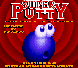 Super Putty (Europe) Title Screen